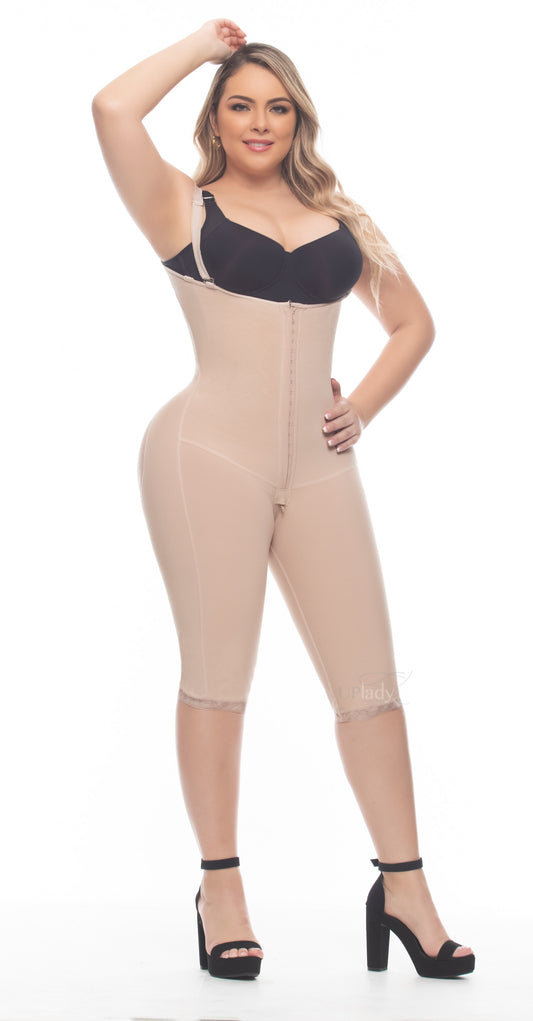 Knee Length Girdle With Free Breasts #6156