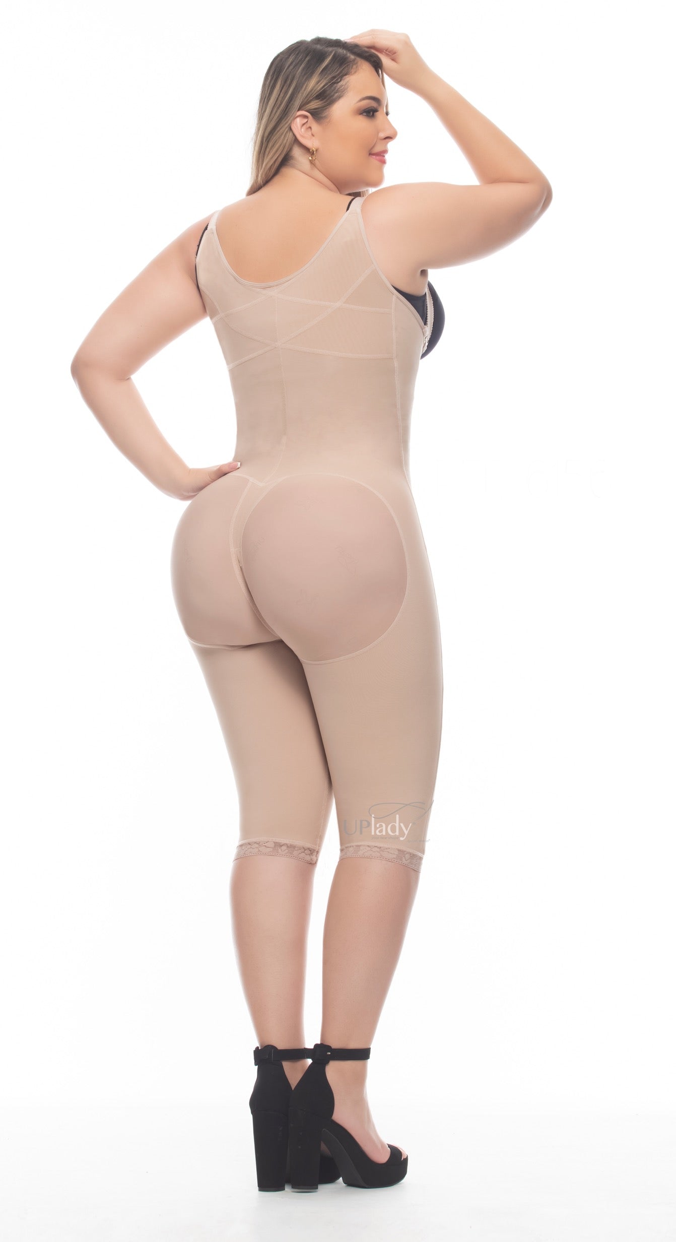 Knee Length Girdle With Free Breasts #6156